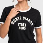 Women Black Round Neck Regular T-Shirt, Black, small