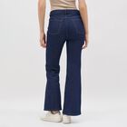 Women's Dark Indigo Blue Bootcut High-Rise Jeans, Dark Blue, small