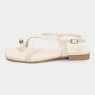 Women's Soft Beige Buckle Strap Open-Toe Sandals, गहरा पीला, small image number null