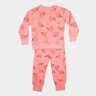 Girls Coral Round Neck Lounge Hipster Set, Coral, small