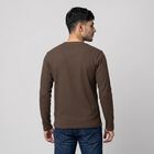 Men's Beige Crew Neck Regular T-Shirt, गहरा पीला, small