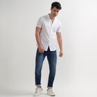Men's White Cotton Regular Collar Casual Shirt, White, small image number null