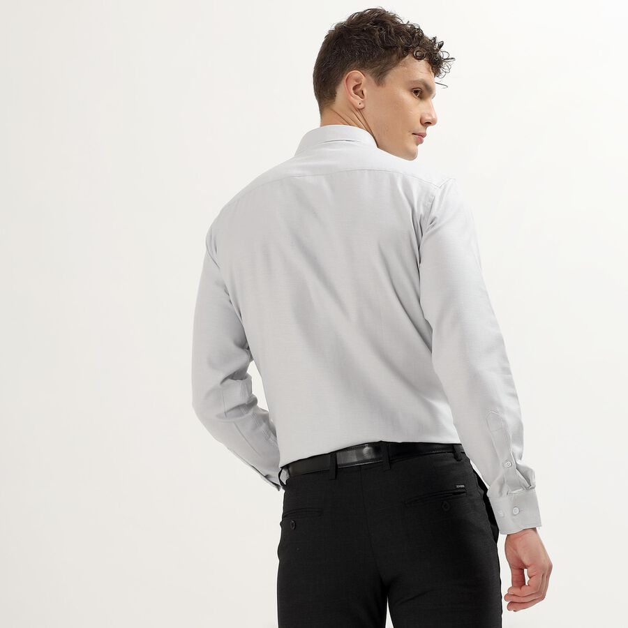 Men's Light Grey Slim Fit Formal Shirt, Light Grey, large image number null