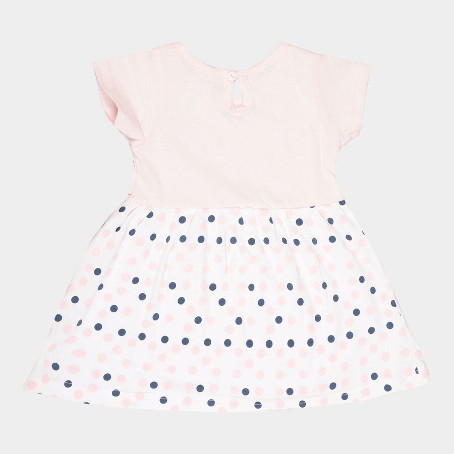Infants Cotton Frock, Light Pink, large image number null