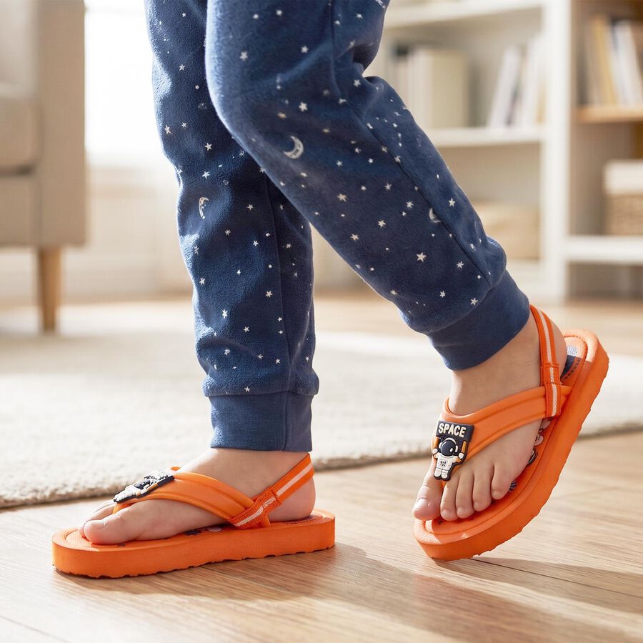 Boys' Slipper, Orange, large