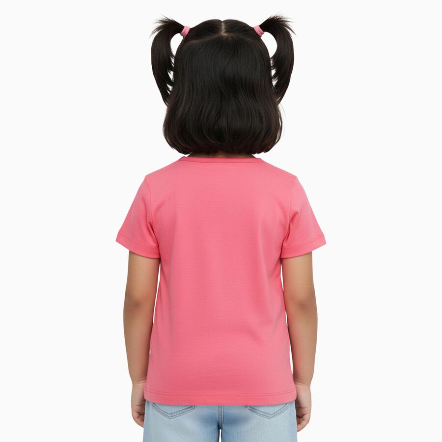 Girls' T-Shirt, गुलाबी, large image number null