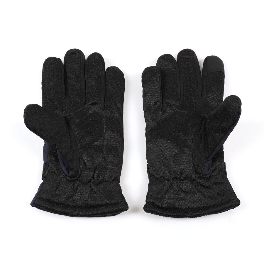 Men's Gloves, नेवी ब्लू, large