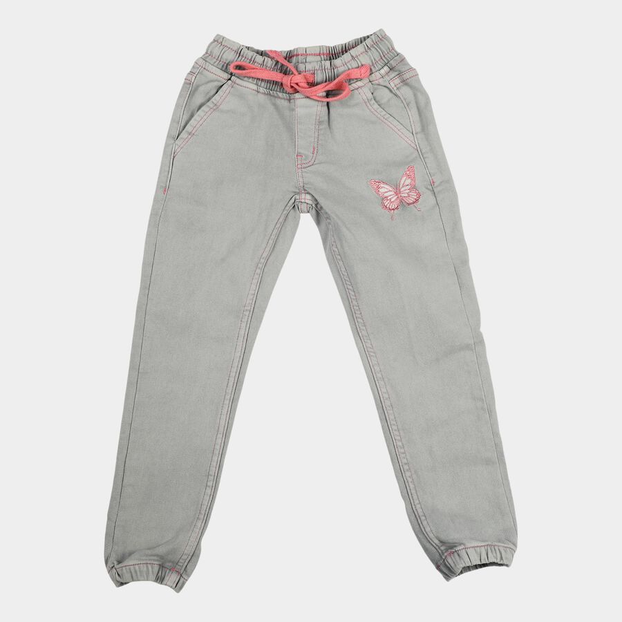 Girls' Light Grey Regular Fit Classic Jeans, Light Grey, large