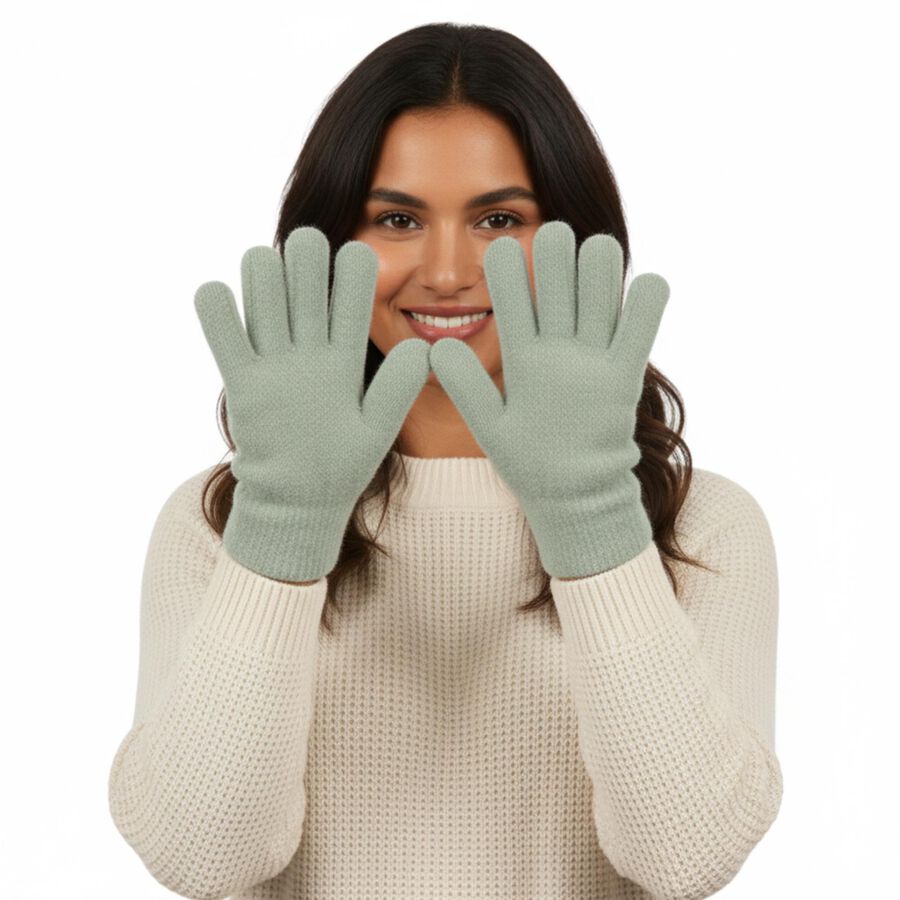 Ladies' Gloves, हल्का हरा, large image number null