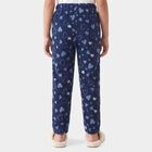Girls' Navy Blue Straight Fit Heart Winter Pyjama, Navy Blue, small