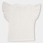 Girls' 100% Cotton T-Shirt, White, small image number null