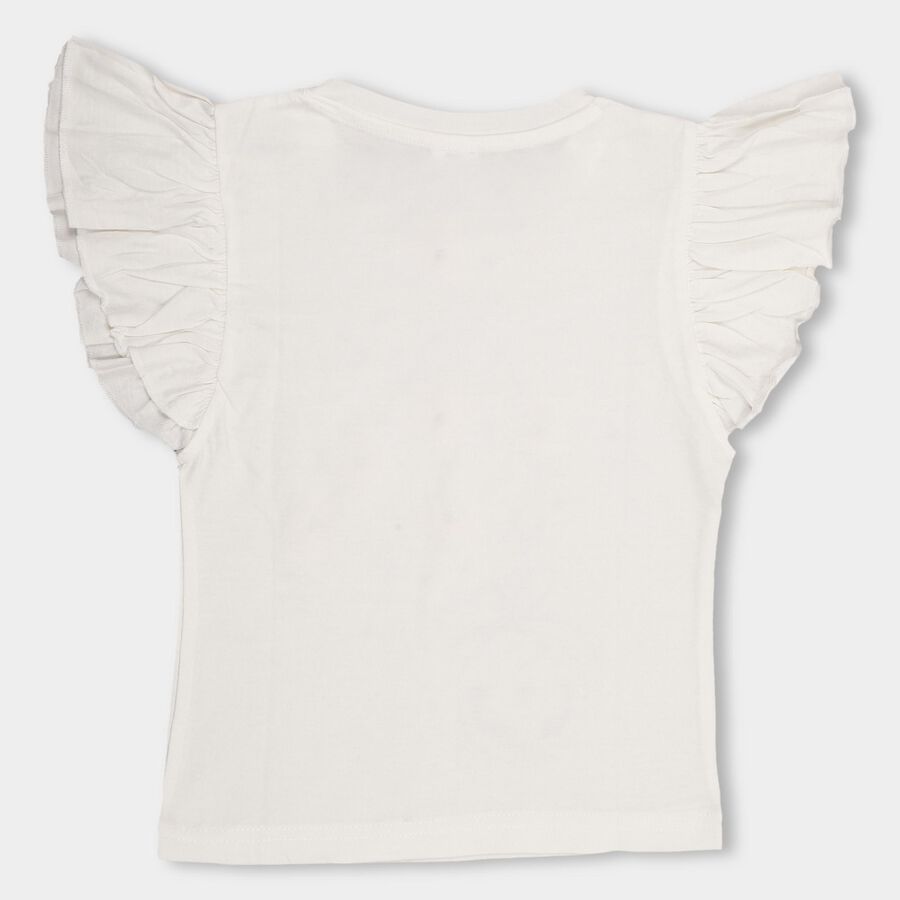 Girls' 100% Cotton T-Shirt, White, large image number null