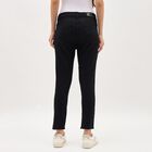 Women's Jet Black Skinny Fit Frayed Hem Jeans, Black, small image number null