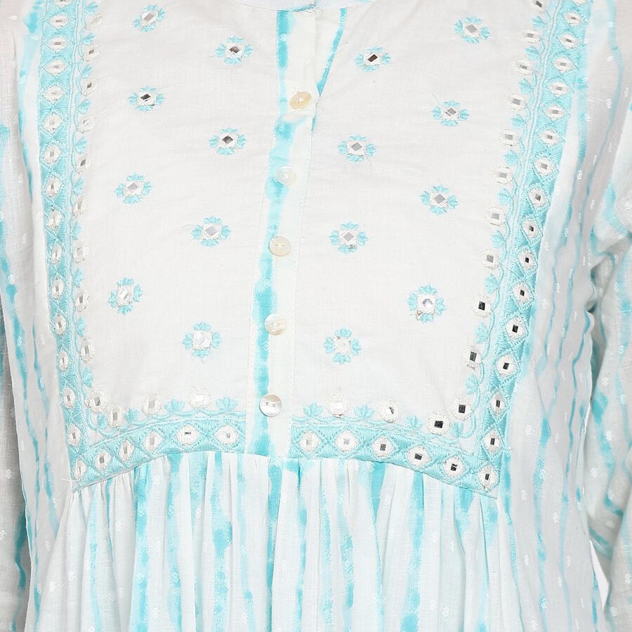 Ladies' 100% Cotton Kurta , Light Blue, large image number null