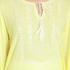 3/4Th Sleeves Straight Kurta, Yellow, small image number null