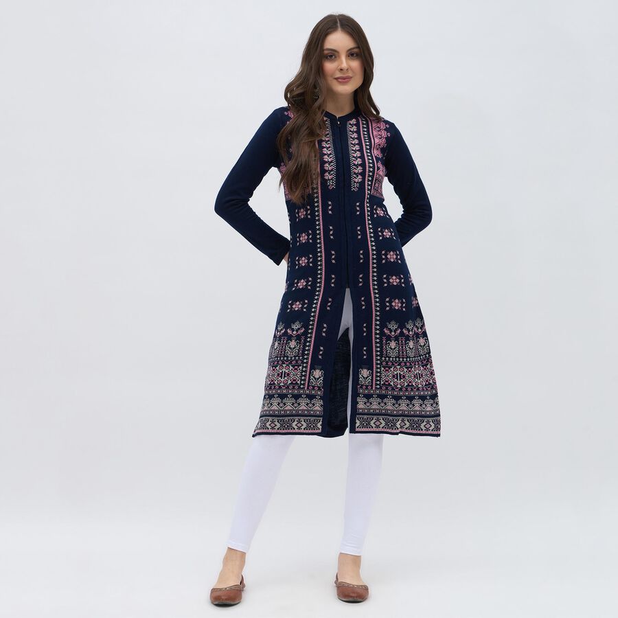 Women's Bright White Cotton Blend Churidar Leggings, सफ़ेद, large image number null