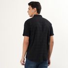 Men's Jet Black Classic Slim Fit Casual Shirt, Black, small