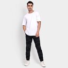 Men's Slim Fit Casual Trousers, Mid Blue, small