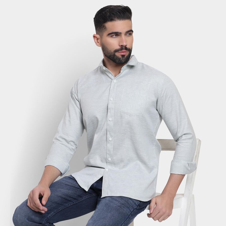 Men's Casual Shirt, हल्का हरा, large image number null