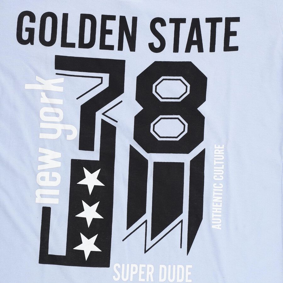 Boys' Half Sleeves T-Shirt, हल्का नीला, large image number null