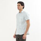 Men's Light Sage Green Cotton Classic Casual Shirt, हल्का हरा, small