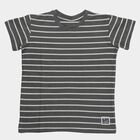 Boys' Light Grey Round Neck Graphic Printed T-Shirt, हल्का ग्रे, small