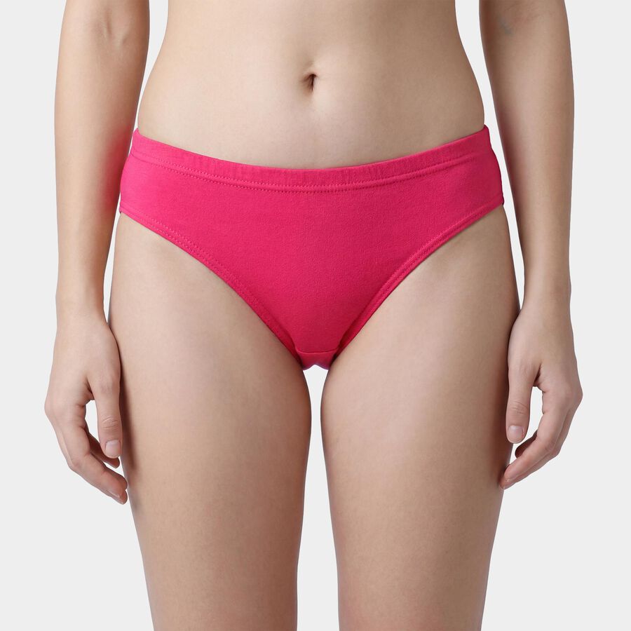 Women's Fuchsia Cotton Regular Fit Panty, Fuchsia, large