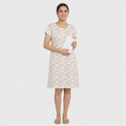 Women's White Casual Nighty, White, small