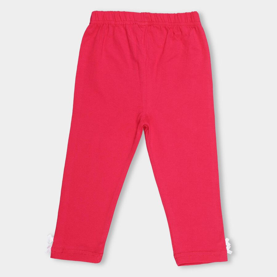Girls' Cotton Blend Full-Length Legging, Fuchsia, large image number null