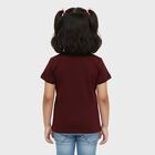 Girls' T-Shirt, वाइन, small