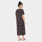 Women's Dark Grey Round Neck A-Line Nighty, गहरा ग्रे, small