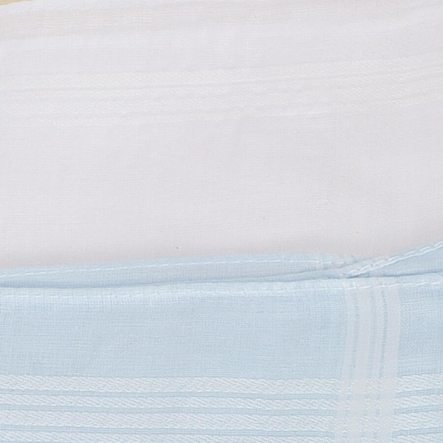 Boys Multicolour Solid Pack of 3 Handkerchief, हल्का ग्रे, large
