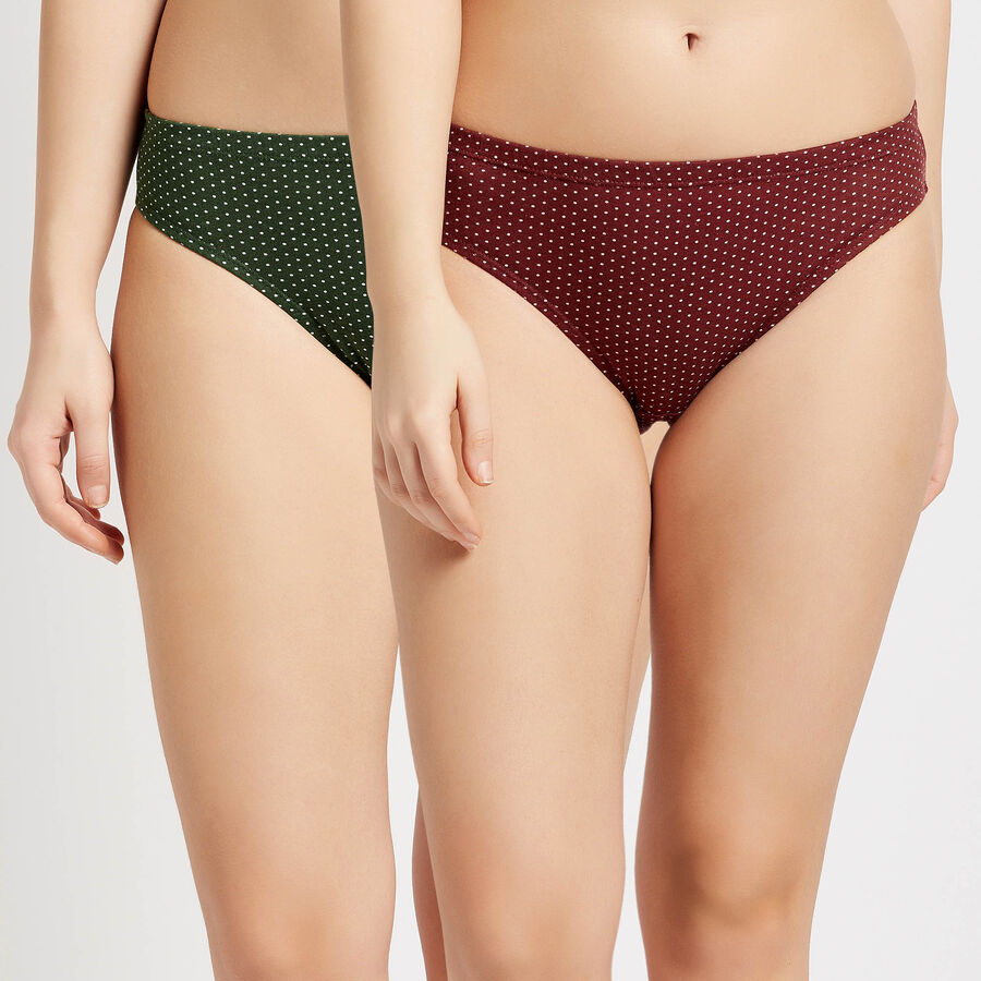 Cotton Printed Panty, Brown, large image number null