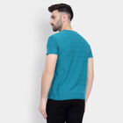 Solid Round Neck T-Shirt, टील ब्लू, small image number null