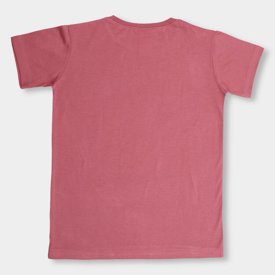 Boys' Half Sleeves T-Shirt, गुलाबी, large image number null