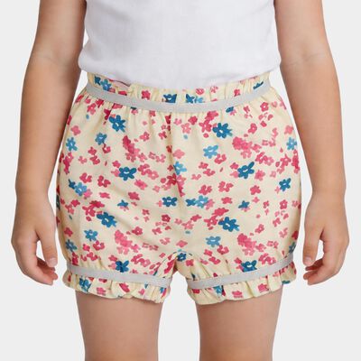 Girls Yellow Regular Fit Solid Bloomers