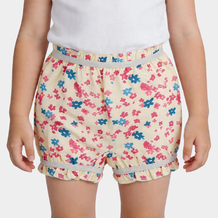 Girls Yellow Regular Fit Solid Bloomers, पीला, large