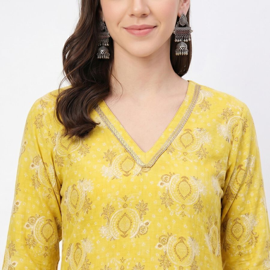 Ladies' Kurta, पीला, large