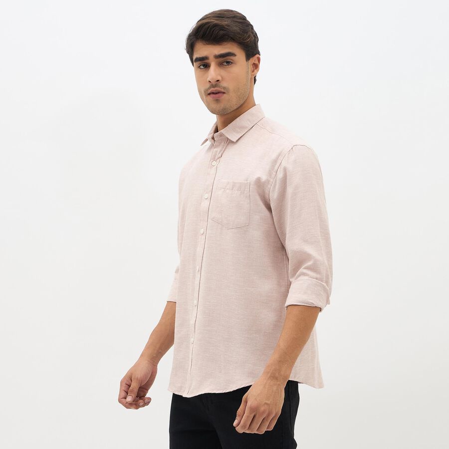 Men's Soft Peach Classic Casual Shirt, पीच, large image number null