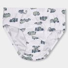 Kids' White V-Cut Briefs, Light Green, small image number null