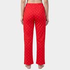 Women's Red Regular Fit Solid Cotton Pyjama, Red, small