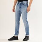 Men's Light Blue Skinny Fit Jeans, मध्यम नीला, small image number null