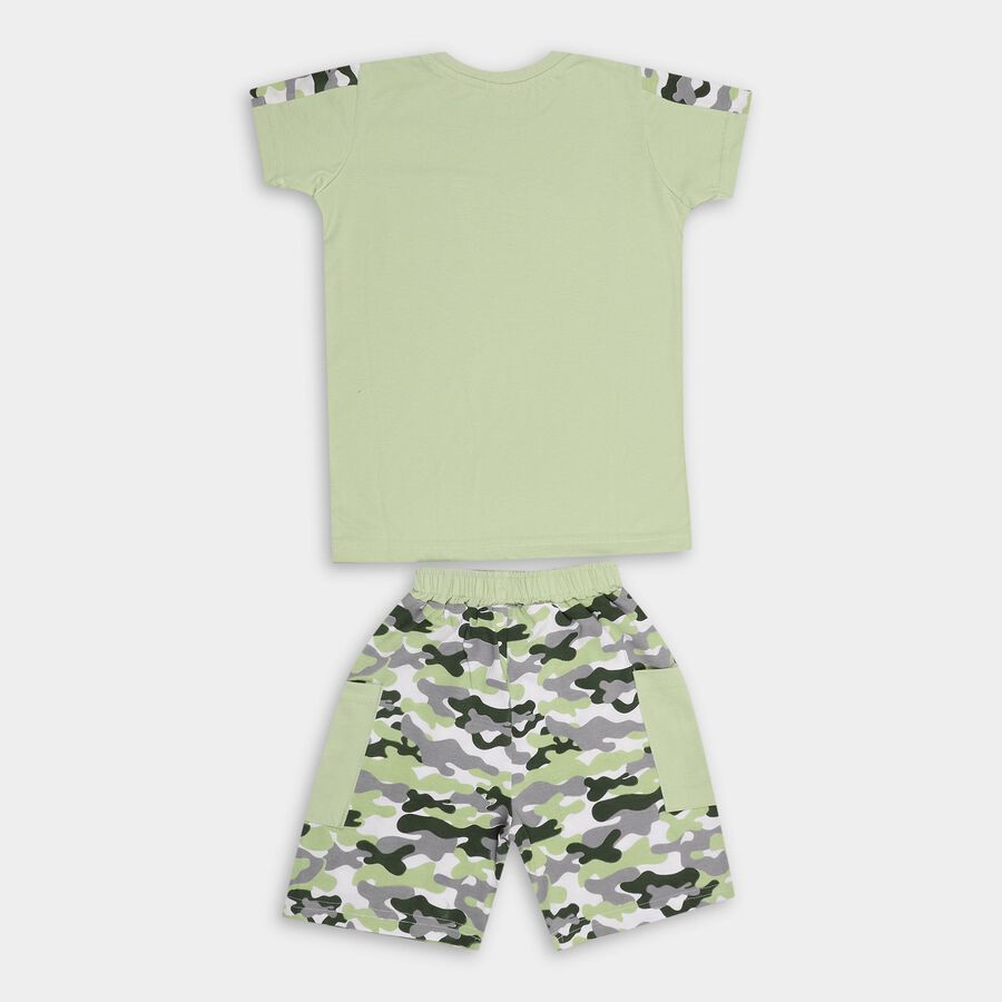 Boys' 100% Cotton Knit Baba Suit , हल्का हरा, large image number null