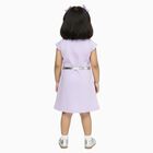 Girls' Lavender Collared A-Line Belted Frock, Purple, small image number null