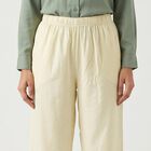 Women's Wide-Leg Solid Palazzos, Ecru Melange, small