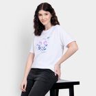 Ladies' 100% Cotton Round Neck T-Shirt , White, small image number null