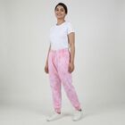 Women's Pink Regular Fit Cotton Track Pants, Light Pink, small