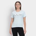 Ladies' Round Neck T-Shirt , नीला, small image number null