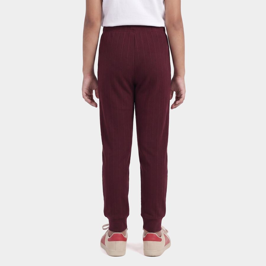 Girls' Maroon Long Johns Thermal, वाइन, large