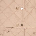 Girls Light Beige Hooded Quilted Jacket, Beige, small image number null